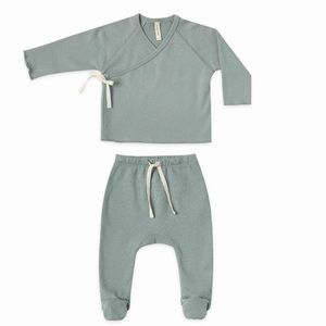 Quincy Mea Sage Kimono top footed pant set 3-6